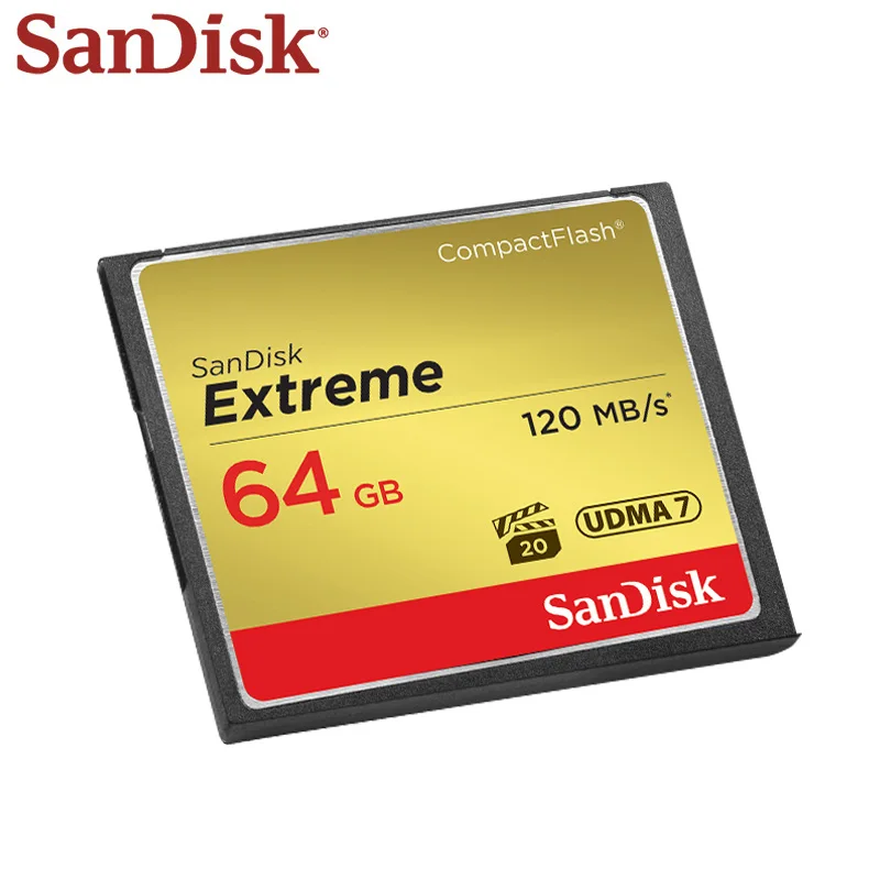 100% оригинальная карта памяти SanDisk 64 Гб высокоскоростная Компактная флеш Extreme CF 32