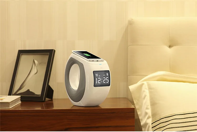 Nillkin Cozy MC1 2 в 1 Bluetooth динамик+ QI Беспроводное зарядное устройство многофункциональный домашний музыкальный объемный светодиодный будильник Лучший подарок