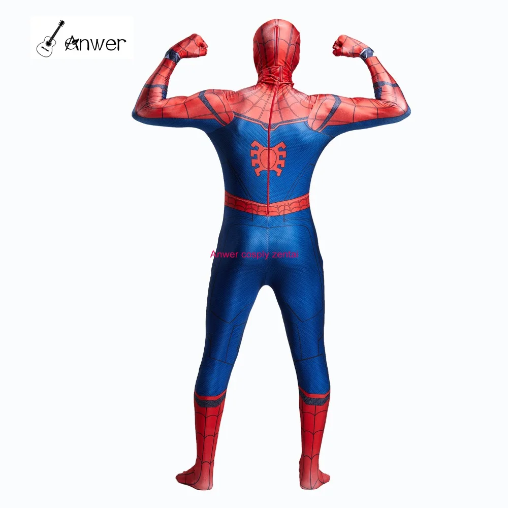 3D Spider-man Homecoming Cosplay Costume Man Spandex Lycra Spiderman Zentai Suit with Mask Halloween Party Bodysuit | Тематическая