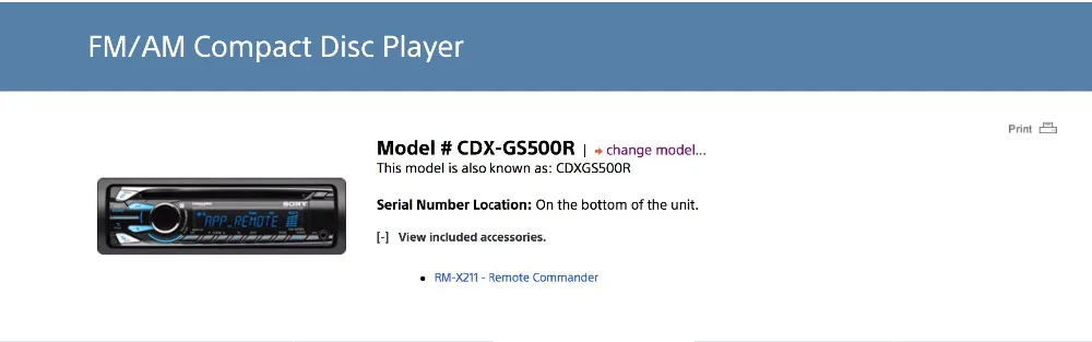 RM-X211 пульт дистанционного управления для SONY CDX-GS500R FM/AM Compact Disc плеер CXS-5269FU аудиосистема автомобиля