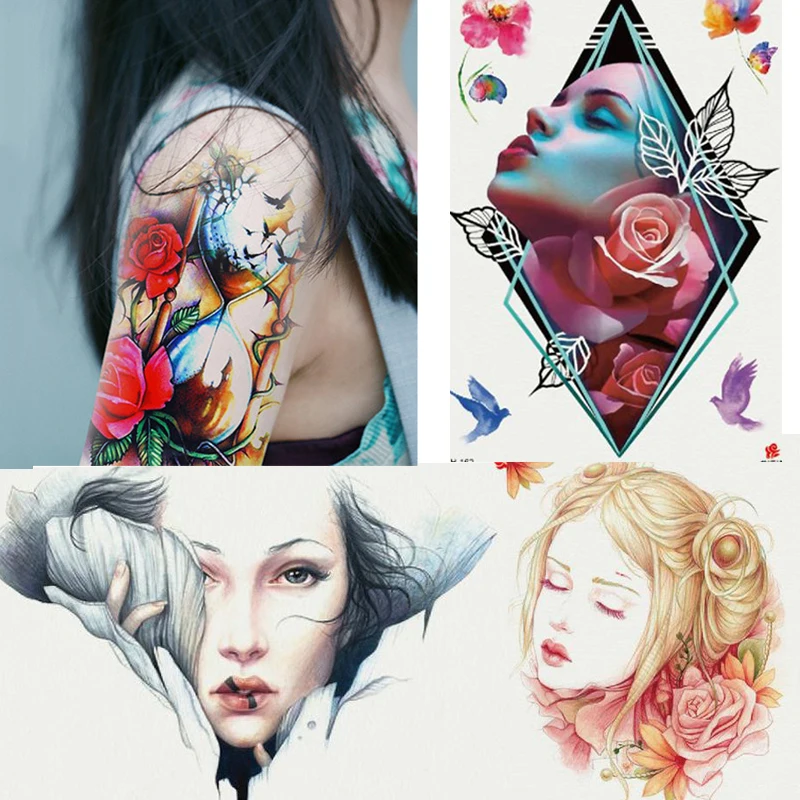 Водостойкие Временные татуировки на руку наклейки для женщин и мужчин краска