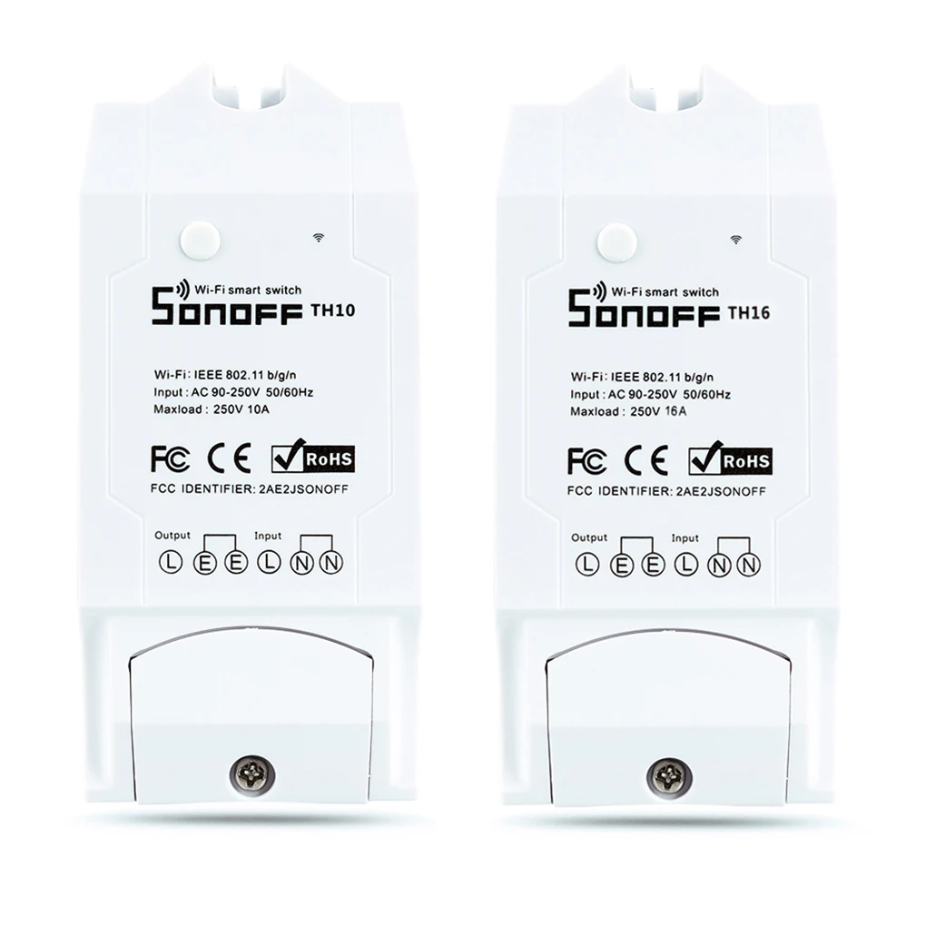 Sonoff TH10/16 умный переключатель Wi-Fi комплект домашней автоматизации+ Si7021/AM2301 датчик температуры и влажности работает с Alexa Google Home