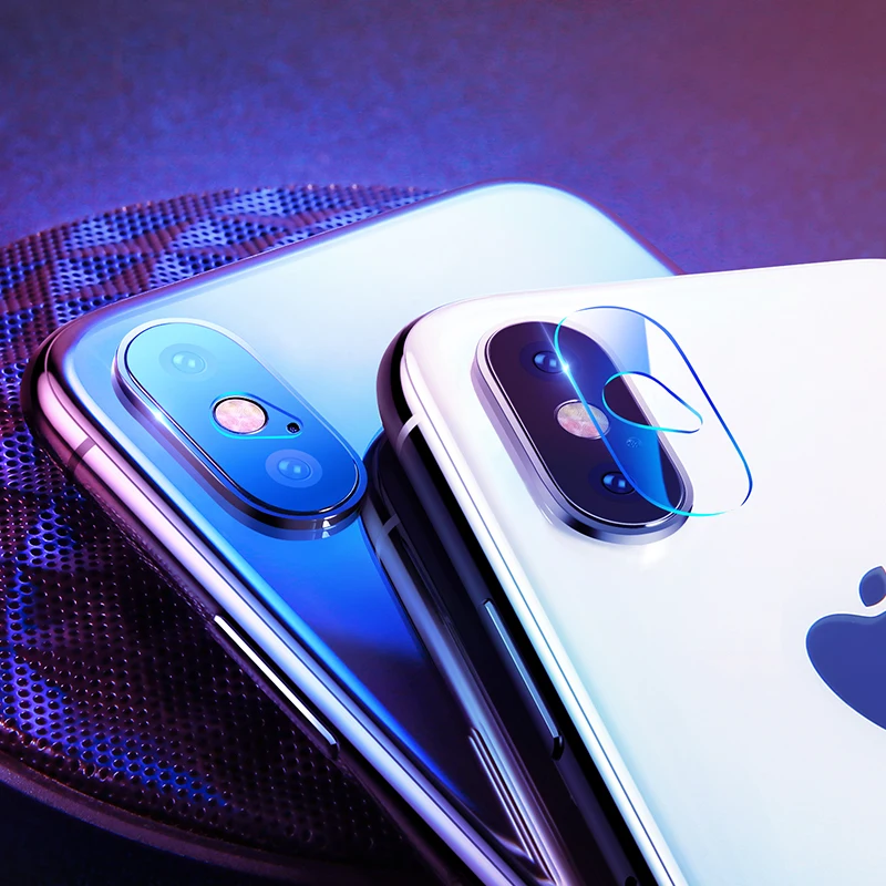 Transparent Baseus задняя камера Объектив Закаленное стекло для iPhone X S Xs Max Xsmax телефон объектив Защитное стекло для экрана протектор для iPhone Max - Цвет: Transparent