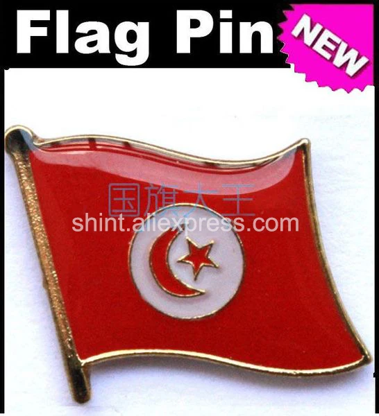 

Lapel Pins Tunisia Flag Pins All Over The World Badge Emblem Country State Pins