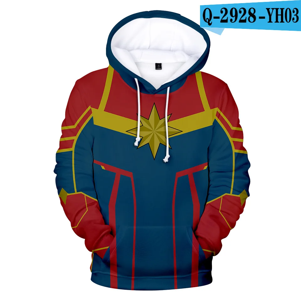 Carol Danvers 3D костюм капитана Марвел из фильма мужская куртка для мужчин/wo для мужчин Косплей уличная Толстовка для мужчин/женщин толстовка с капюшоном