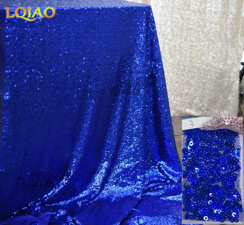 Royal Blue Прямоугольная скатерть с вышитыми пайетками цвета шампанского/золота 120x200 см скатерти с пайетками для свадьбы, дня рождения, вечеринки, буфета - Цвет: Royal Blue