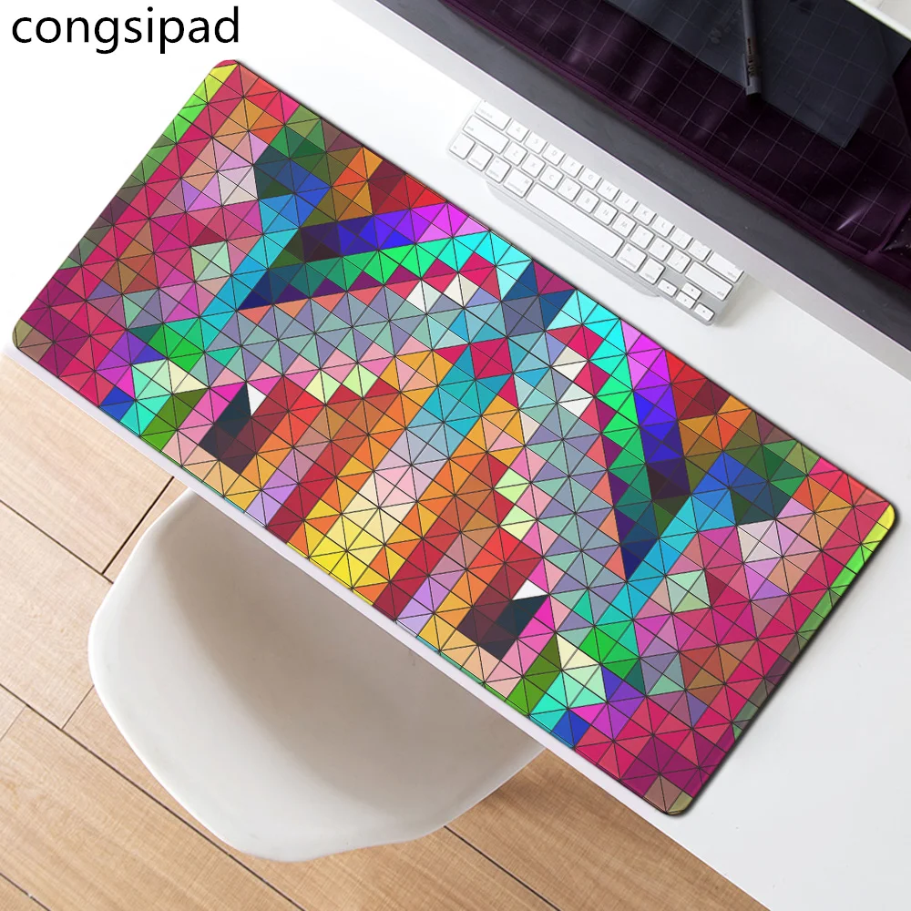 Разноцветные нашивки не оверлок и Стопорная кромка Мышь Pad большие огромный