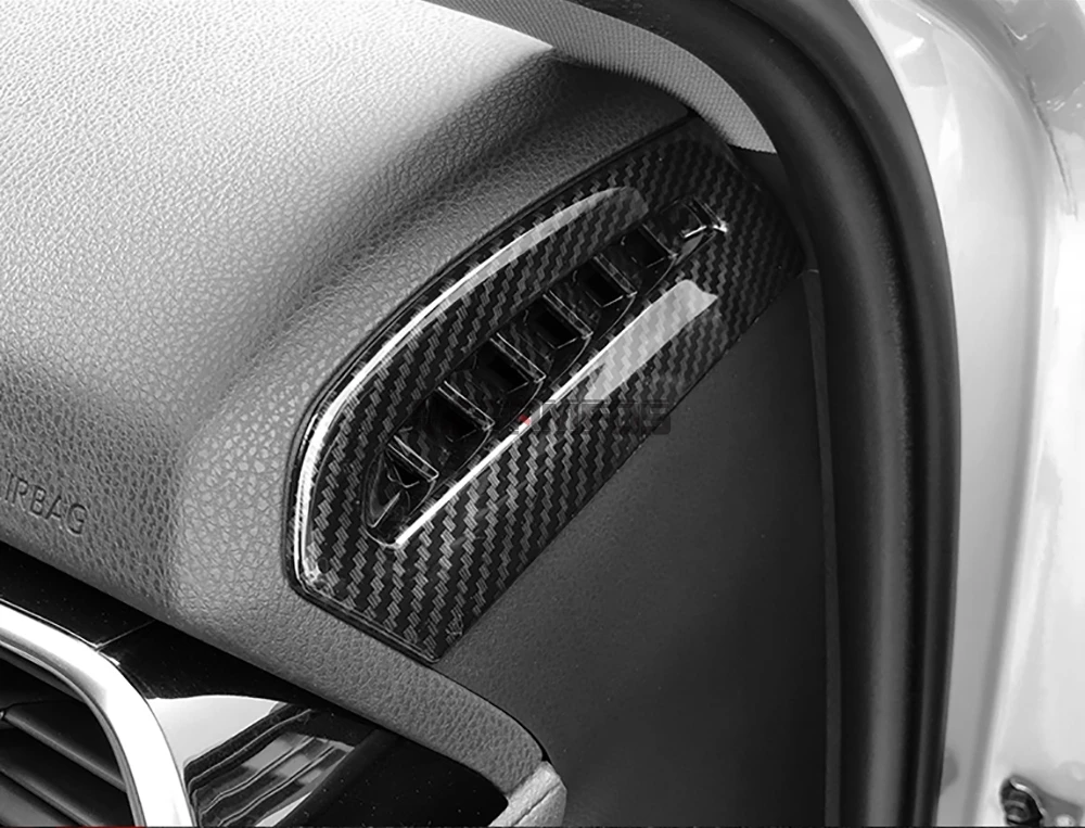 Для Toyota Camry углеродное волокно передний кондиционер вентиляционное отверстие крышка отделка Декоративная рамка внутренние аксессуары