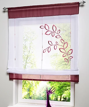 1pc curtain Вышитые римские короткие занавески s тюль для кухни отвесная занавеска для гостиной спальни Жалюзи На Окна cortinas dormitor - Цвет: 1pc curtain