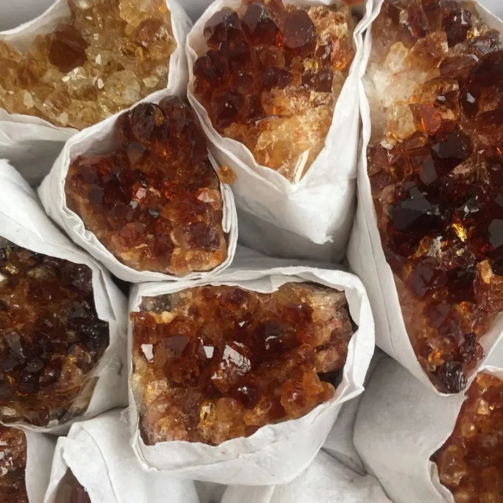 2 шт. натуральный цитрин кварцевый кристалл драгоценный камень кластер медитация