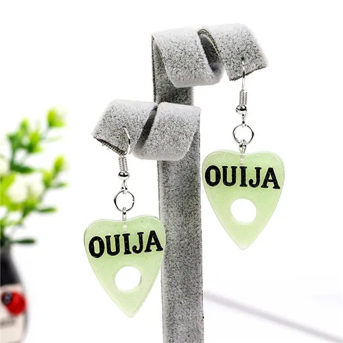 SE19-011B-03 1 пара, модные серьги в форме сердца с подвеской OUIJA, полимерная серьга для подарка на день рождения, ювелирные изделия для девочек-подростков - Окраска металла: SE19-011B-03