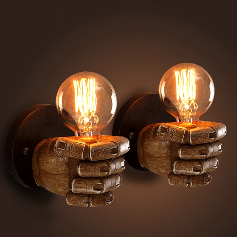 

Sconce Led wall lights hallways bedroom surface mounted creative right and left hand led wall lamp retro lighting fixtures, e27