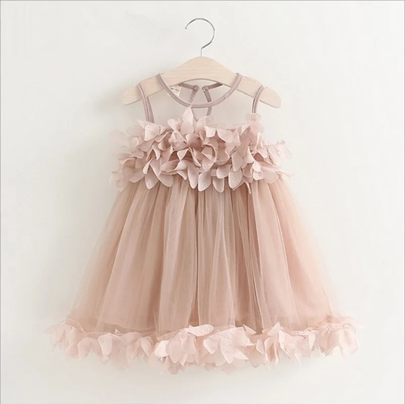 Vieeolove Girl Dress Flower Kids Clothing 2018 Summer Fashion Sleeveless Vest Lace Tutu Princess EE-393 | Детская одежда и обувь