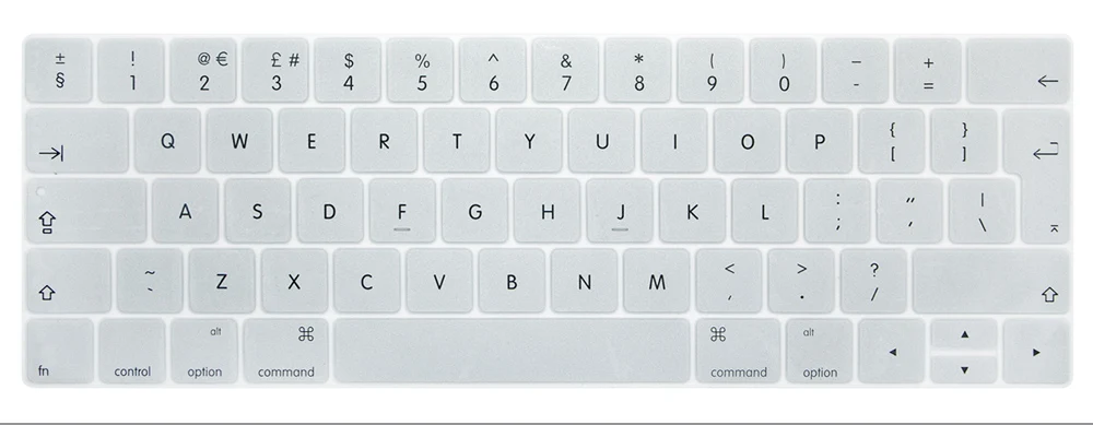 silver Чехол-клавиатура для нового Macbook Pro retina 13 15 с сенсорной панелью, силиконовая для компьютерной клавиатуры - Цвет: silver