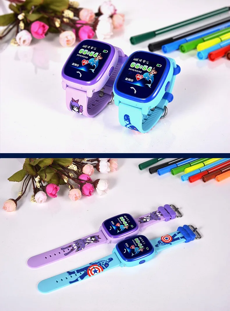 Водонепроницаемый DF25 Детей GPS Плавать сенсорный телефон smart watch SOS Вызова Расположение Устройства Трекер Дети Безопасный Anti-Потерянный монитор дети часы с gps часы gps детские часы с gps трекер для детей