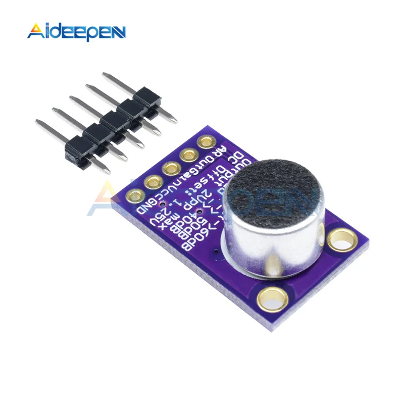 MAX9814 Purple MAX9814 MAX4466 микрофонный усилитель, плата, модуль автоматического управления усилением для Arduino, программируемое отношение к атаке и релизу 2,7-5,5 В - Цвет: MAX9814 Purple