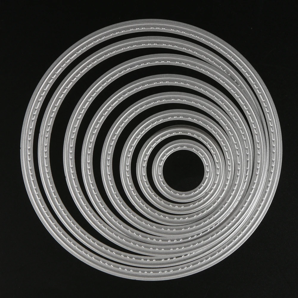 Круглые Вырубные штампы сделай сам вышитые для скрапбукинга тиснение карточка