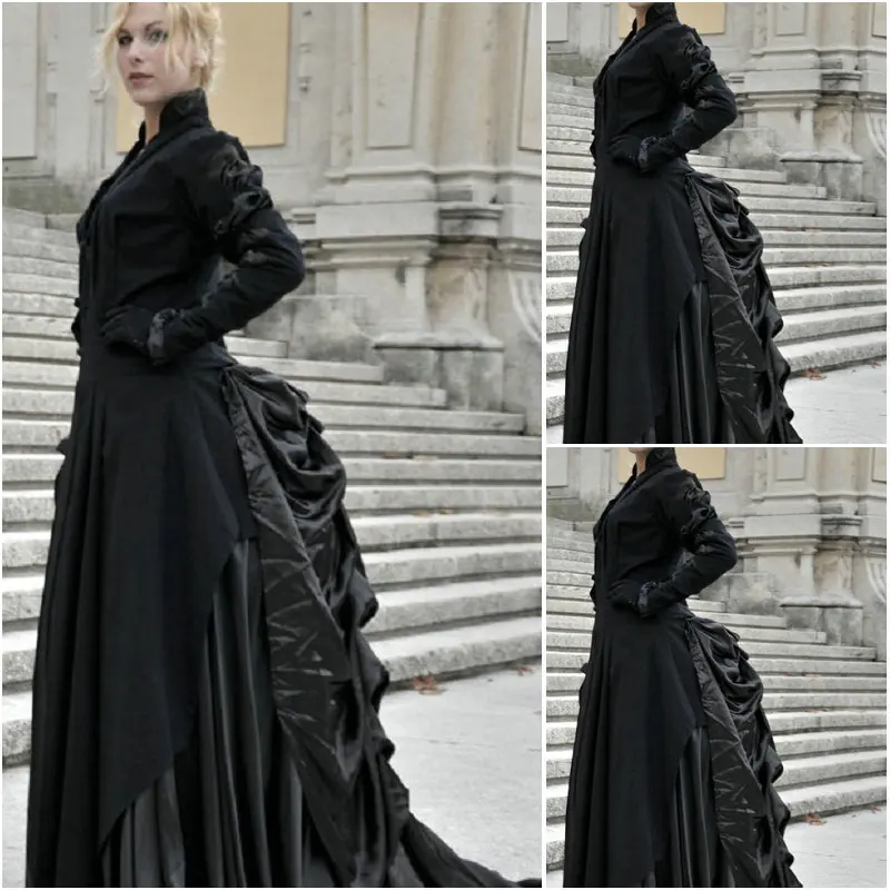 

History! Customer-made Victorian dress 1860s Civil war Dress Scarlett Theater Costume Halloween Renaissance Dress V-548