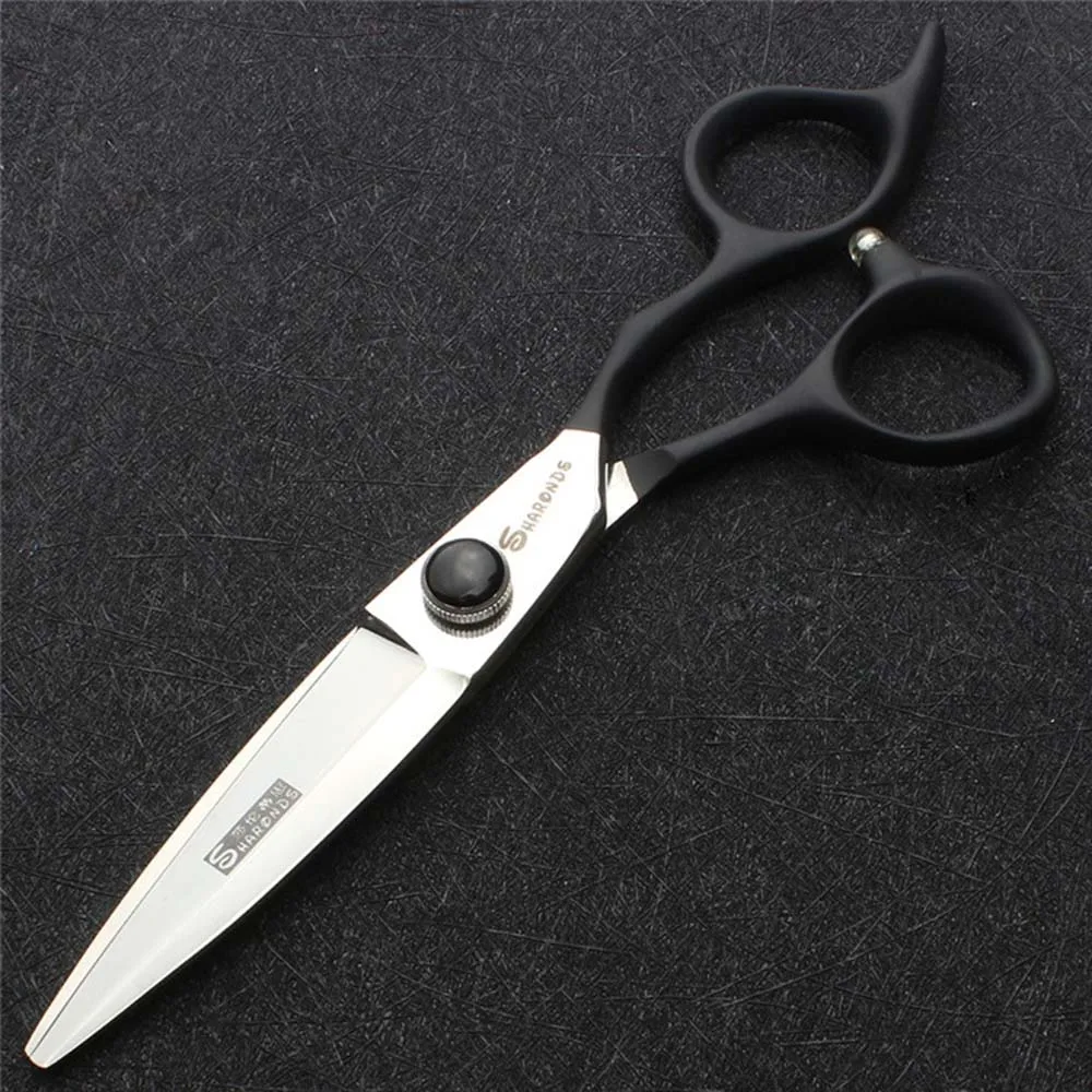 biack scissors Профессиональные Парикмахерские ножницы 6,0 дюймов ножницы-ланцет Япония 440c ножницы для волос из нержавеющей стали парикмахерские ножницы - Цвет: biack scissors