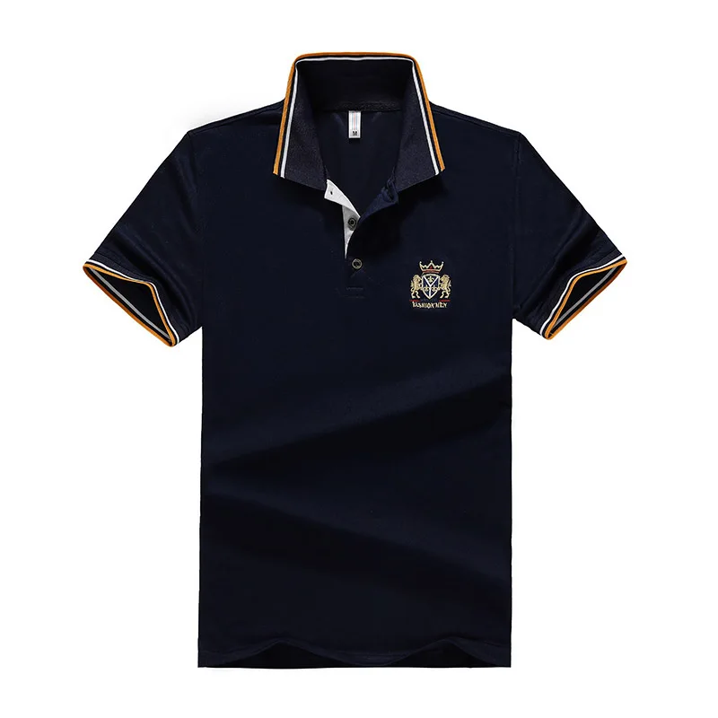 TIEPUS, новинка, мужская рубашка Поло, хлопок, модная вышивка размера плюс 5XL, 6XL, 7XL, 8XL, брендовая мужская рубашка поло, повседневная, деловая, мужская рубашка Поло