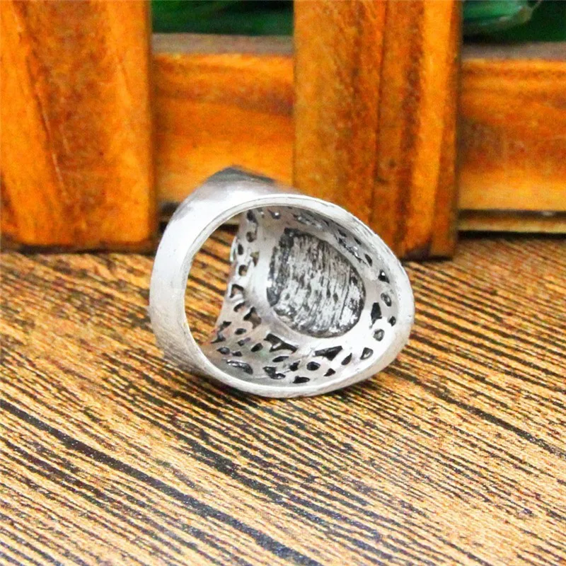 Oval Resin Flower Rings For Women Plant Antique Silver Plated Fashion Jewelry TR681 | Украшения и аксессуары