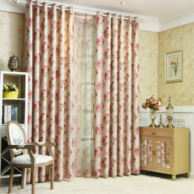 Занавески на окна в деревенском стиле для гостиной/спальни цветочные