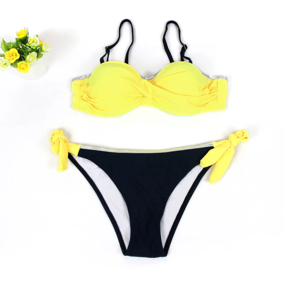 Push Up Sexy Bikini Swimwear Women New Large Size Halter Swimsuit Bikini Brazilian Beachwear Bathing Suit Women Two Pieces