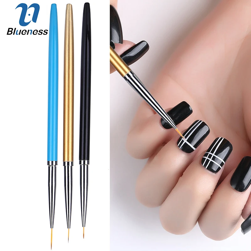 Синеву 3 цвета акриловый Фрезер для ногтей cо шлифовальными набор кистей