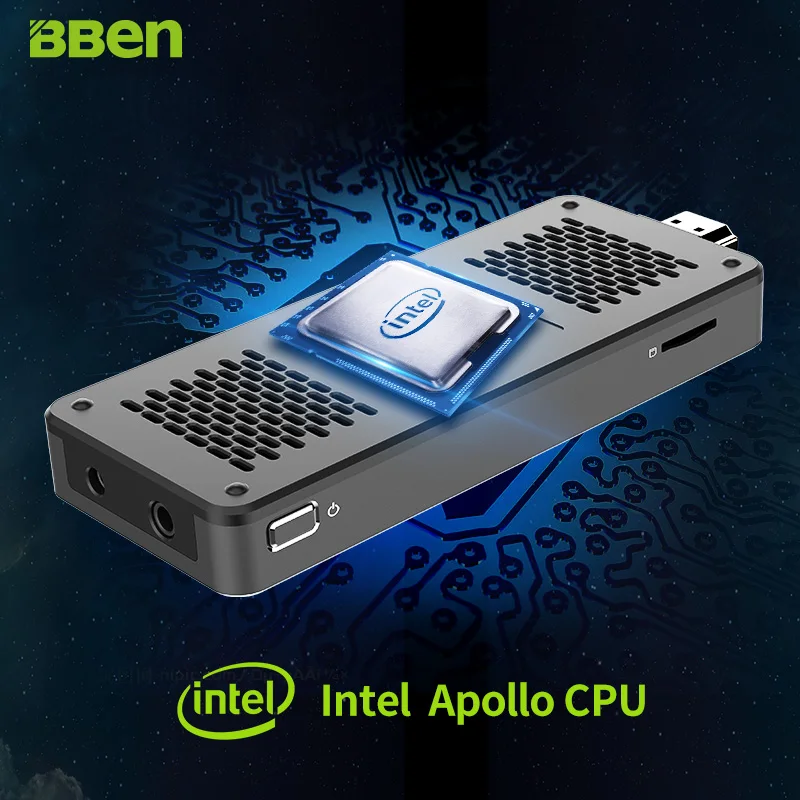 Bben мини pc MN10 Win10 Intel Apollo Lake Celeron dual band ретранслятор Wi Fi ПК 3 Гб оперативной памяти