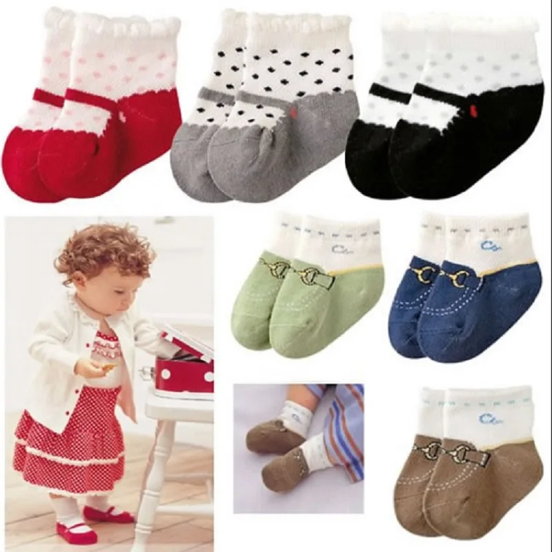 Hooyi детские носки 3 пары для новорожденных Нескользящие девочек|children socks|toddler