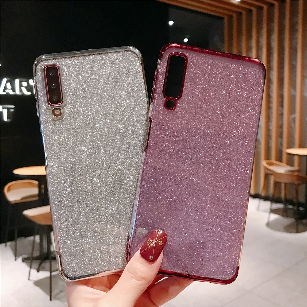 Блестящий силиконовый чехол для Samsung Galaxy M10 M20 M30 A40S A10 A20 A70 A50 A80 A90 A60 A20E A40 2019 Note 8 9 с