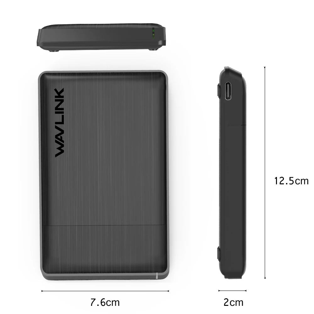 Wavlink SATA USB 3,1 корпус для жесткого диска USB 3,0 Внешний чехол светильник для 7 мм 9,5 мм 2,5 дюймов SATA/HDD/SSD USB кабель и отвертка