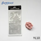 Трафарет для татуировок хной YL10 женский боди-арт, 1 шт., трафарет для рисования, временные Цветочные татуировки Mehndi аэрография блеск