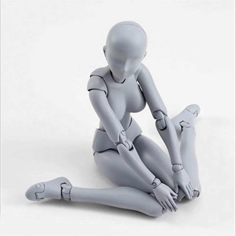 Экшн фигурки Body Kun DX & Chan PVC модель SHF серый цвет набор мужской и женский экшн