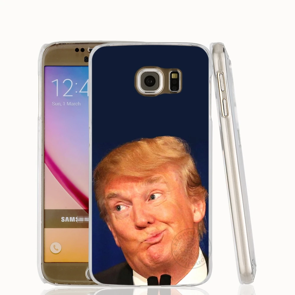 HAMEINUO Дональд Трамп чехол для сотового телефона с глупым лицом Samsung Galaxy S7 edge PLUS S8 S6