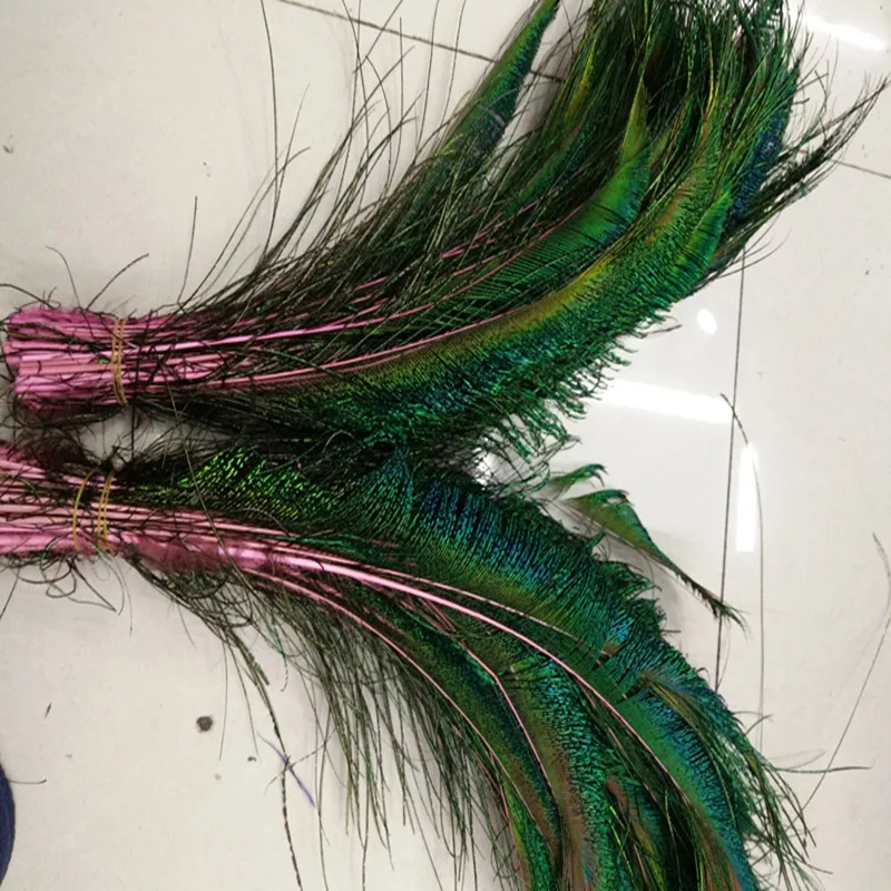 Оптовая продажа симметричные натуральные перья меча павлина 20 шт./лот длина 30 35