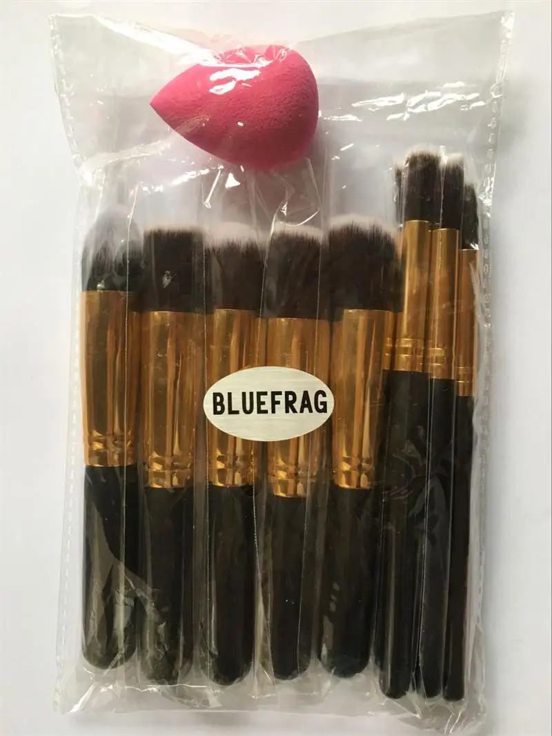 Миниатюрные кисти для макияжа BLUEFRAG 10 шт. растушевки основы румян Кисть + 1 водная