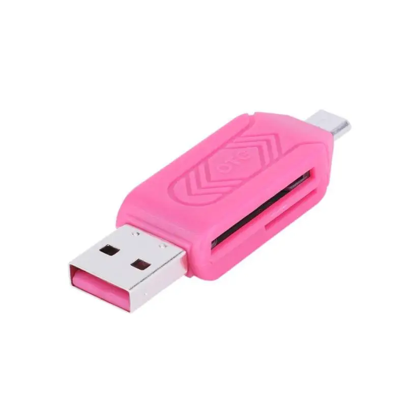 Мини USB 2,0 Micro USB кардридер для Micro SD карты TF карта адаптер Plug& Play красочный выбор для ноутбука ПК для Xiaomi Andriod