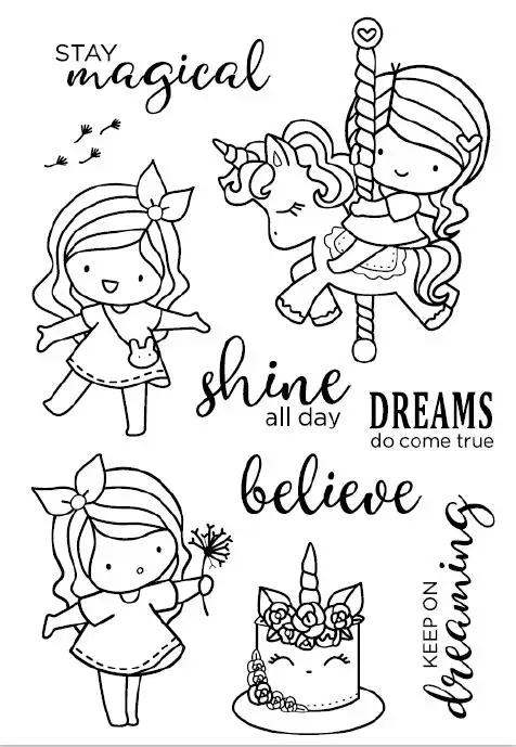 Прозрачный силиконовый штамп для девушек/печать скрапбукинга своими