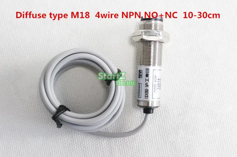 Фото Diffuse type M18 4 Wires NPN NO+NC 10-30cm Detection Distance Photoelectric Sensor Optical CDD-40N Обустройство дома Diffuse type M18 4 Wires NPN NO+NC 10-30cm Detection Distance Photoelectric Sensor Optical CDD-40N Обустройство дома