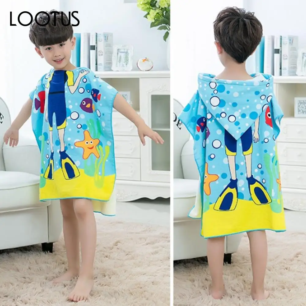 Ванна Полотенца пляжные Мультфильм Русалка/дайвер/акула/Бабочка полиэстер