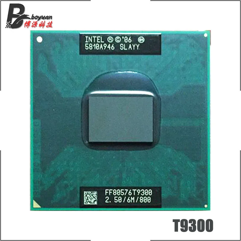Процессор Intel Core 2 Duo T9300 SLAQG SLAYY 5 ГГц двухъядерный двухпотоковый ЦПУ 6 Мб 35 Вт Разъем