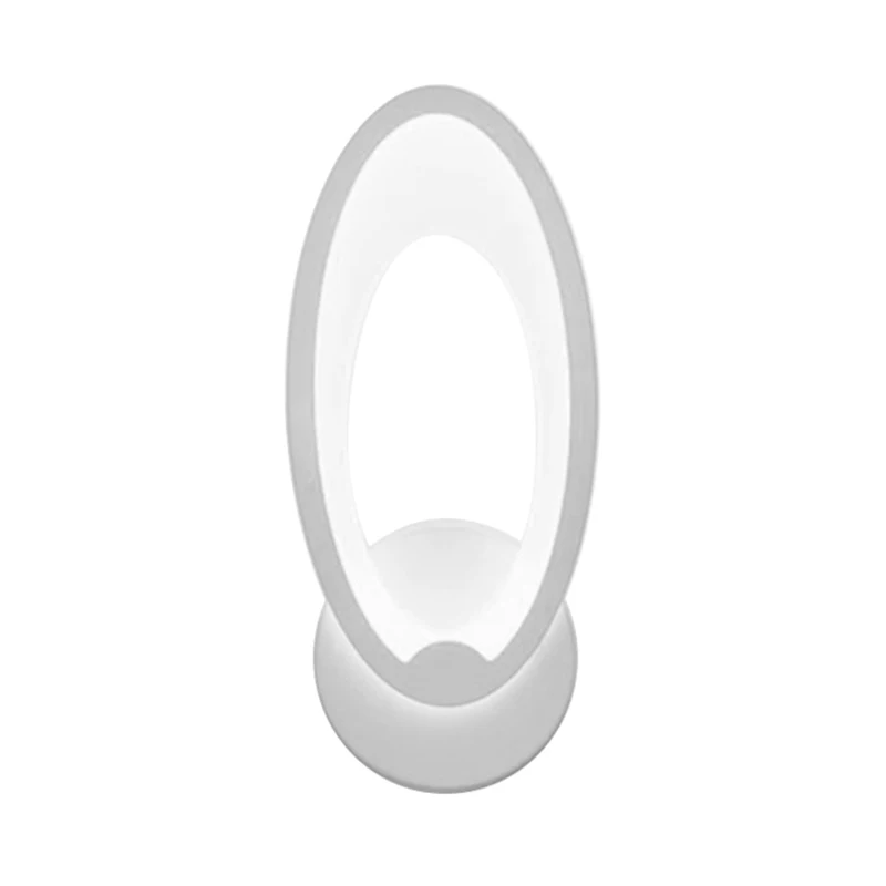 oval 12 Вт светодиодный настенный светильник из акрила для детской комнаты, гостиной, прикроватной кровати, спальни, настенные светильники, искусство, креативный коридор, бра, Декор, AC85-265V - Цвет абажура: oval