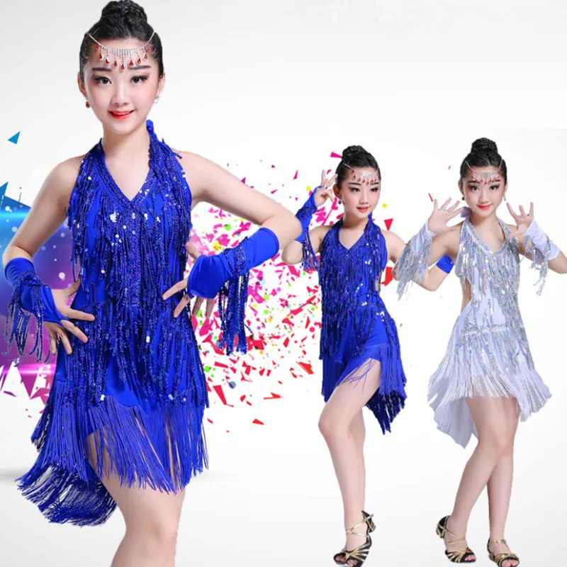 Детское платье для латинских танцев девочек Детские праздничные платья детское