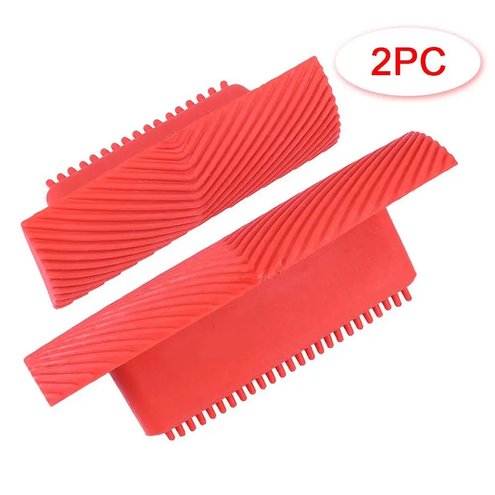 2PCS Coral Инструмент для рисования стен из каучука и дерева, имитация дерева, зернистый узор, рулон, текстура стены, искусство, сделай сам, инструмент для рисования, домашний декор - Цвет: 2PCS Coral