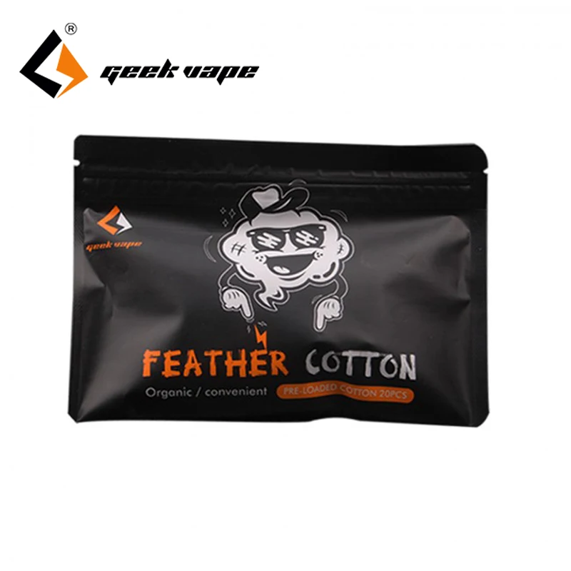 20 штук упак. Geekvape перо хлопок аксессуары для электронных сигарет органический RDA