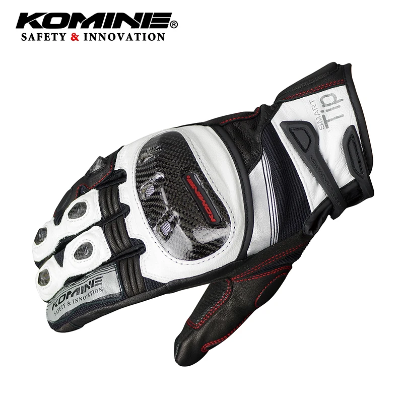 KOMINE GK193 Мотоциклетные Перчатки из углеродного волокна кожаные дышащие 3D перчатки
