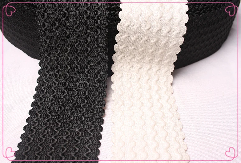 Эластичная кружевная лента из сетки белая черная ширина 60 мм 6 ярдов/партия|ribbon free