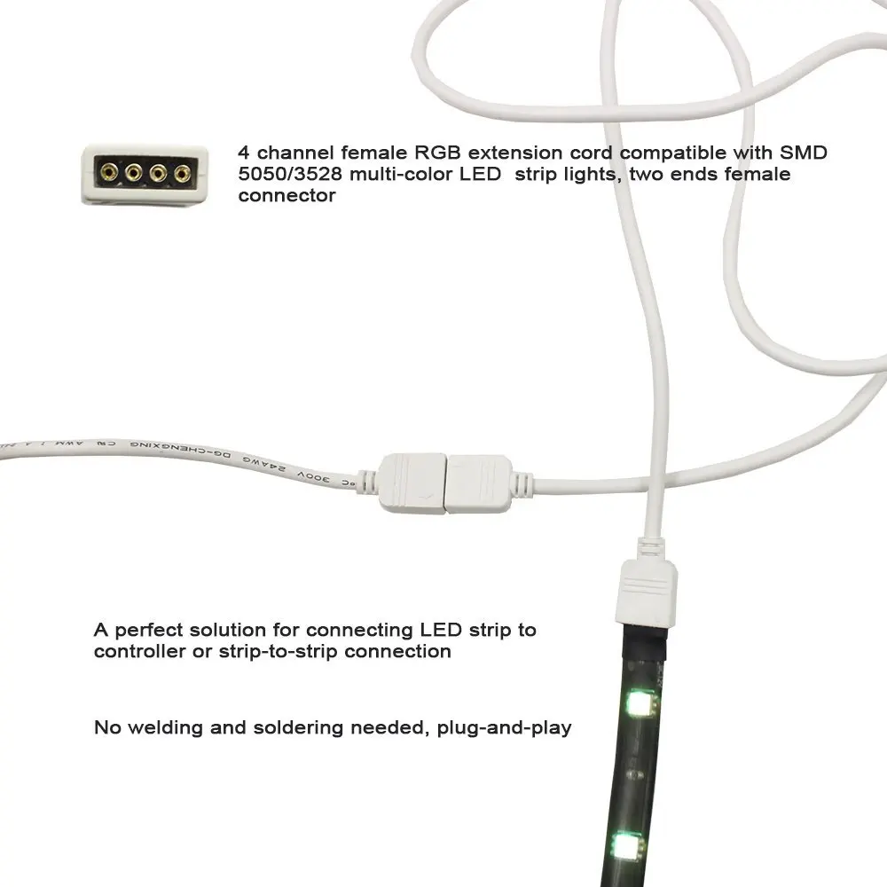 4Pin RGB сплиттер разъем Женский кабель Мужской адаптер Аксессуары для освещения
