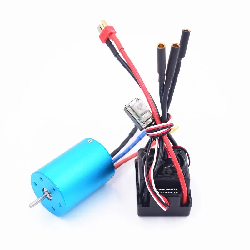 Водонепроницаемый 60A ESC WP 10BL60 RTR 3650 бесщеточный 540 мотор 3300KV для 1/10 масштабе